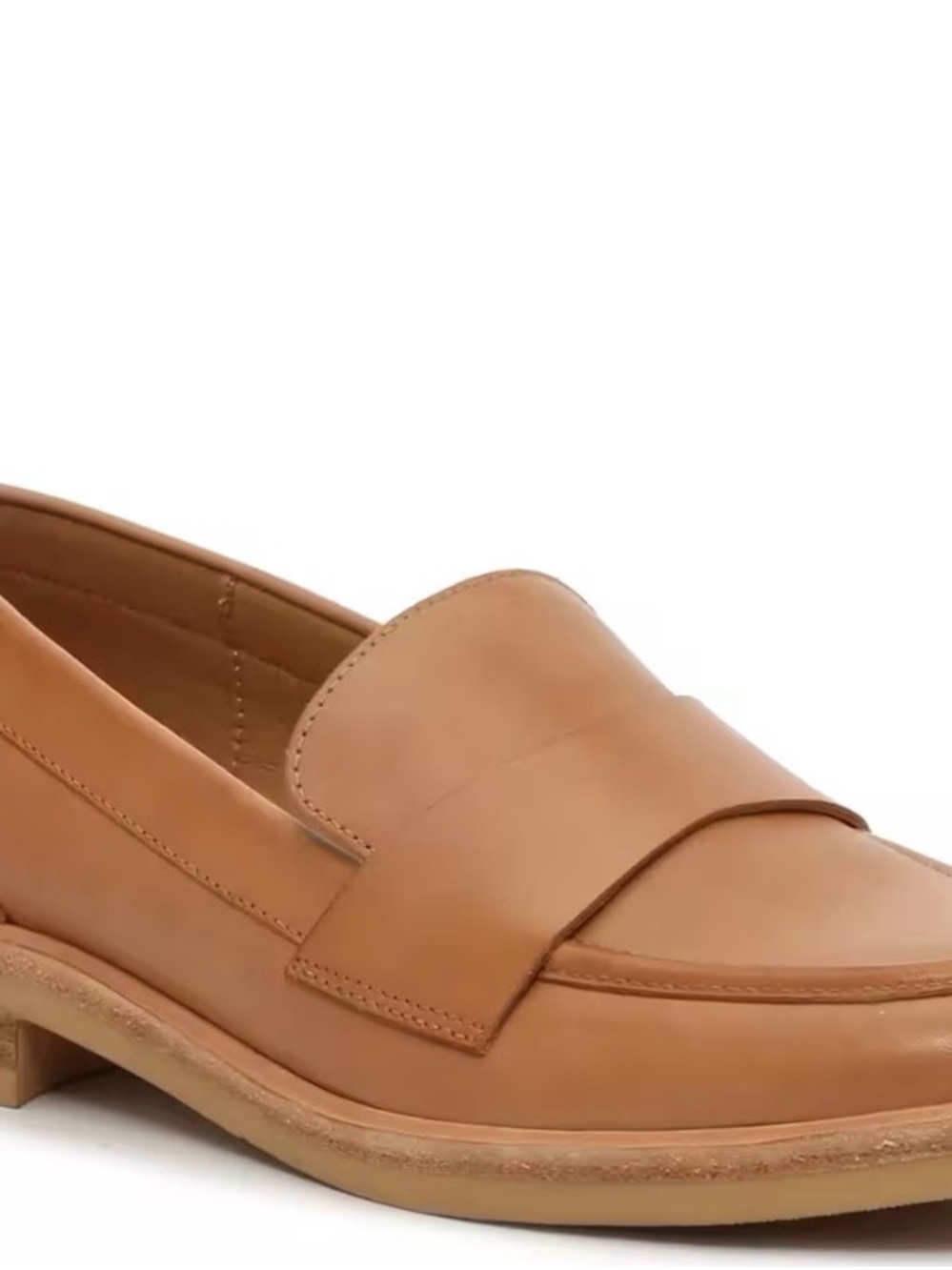 Crown Vintage Tan Leather Penny Loafers